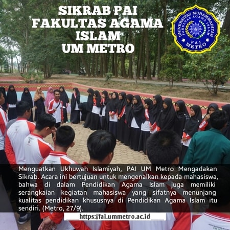 Siang Keakraban (SIKRAB) Pendidikan Agama Islam (PAI) Fakutas Agama Islam Universitas Muhammadiyah Metro