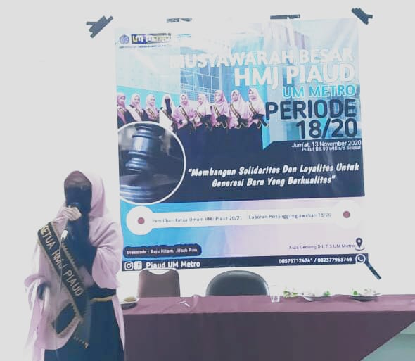 Selenggarakan Musyawarah Besar, HMJ Prodi PIAUD FAI UM Metro Tuai Apresisasi dan Ketua Umum Baru